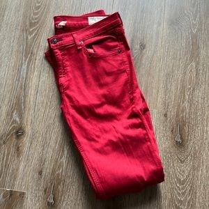 Rag & Bone Red Skinny Jean